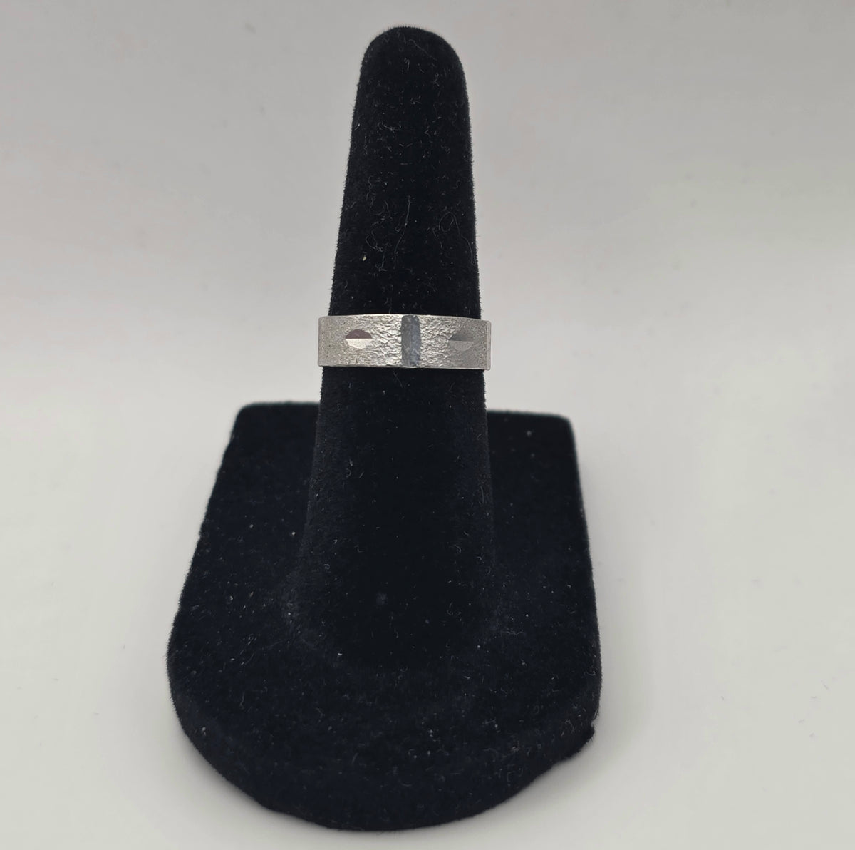 Vintage Joseph Esposito 925 Sterling Silver Stardust Textured Band Ring Size 5