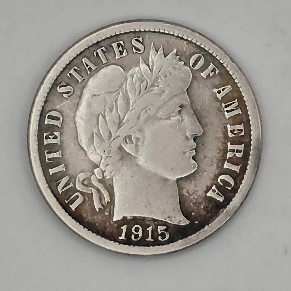1915-S Barber Dime 90% Silver San Francisco Mint Vintage US Coin