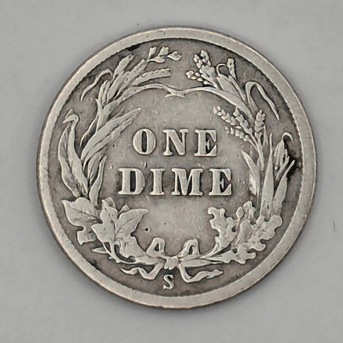 1915-S Barber Dime 90% Silver San Francisco Mint Vintage US Coin