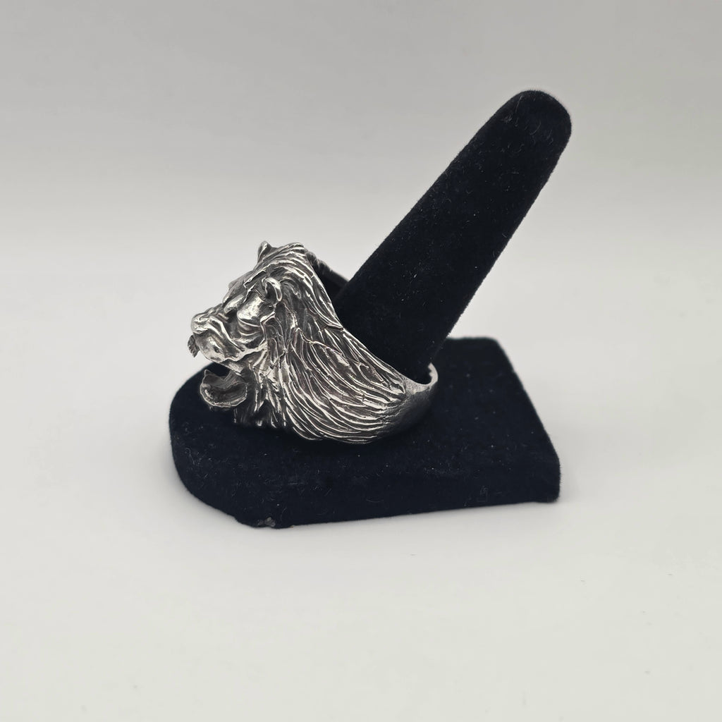Lion Men's Ring Size 13.5 Heavy 925 Sterling Silver