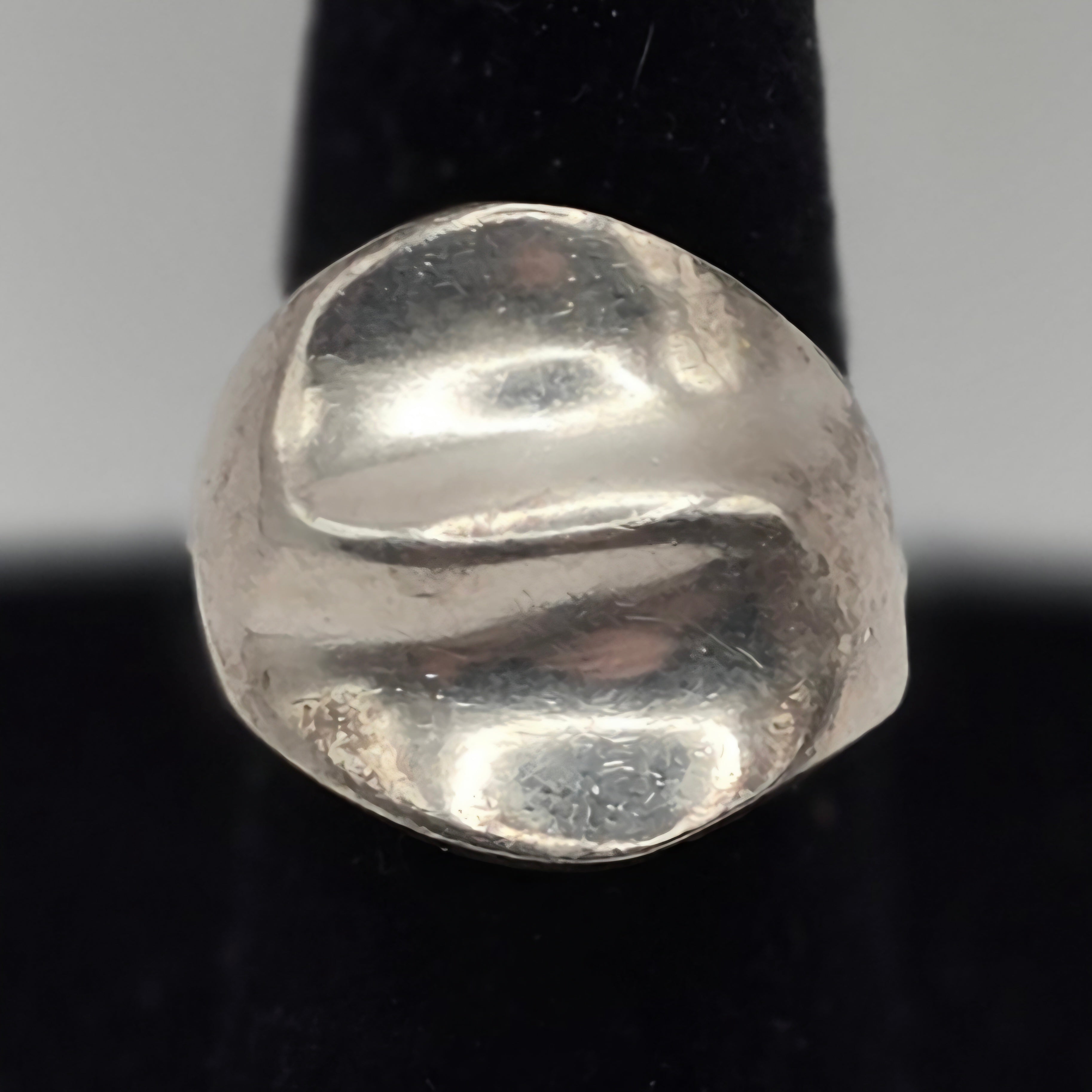 Vintage Taxco Mexico TF-25 925 Sterling Silver Modernist Ring Size 6 10.42g