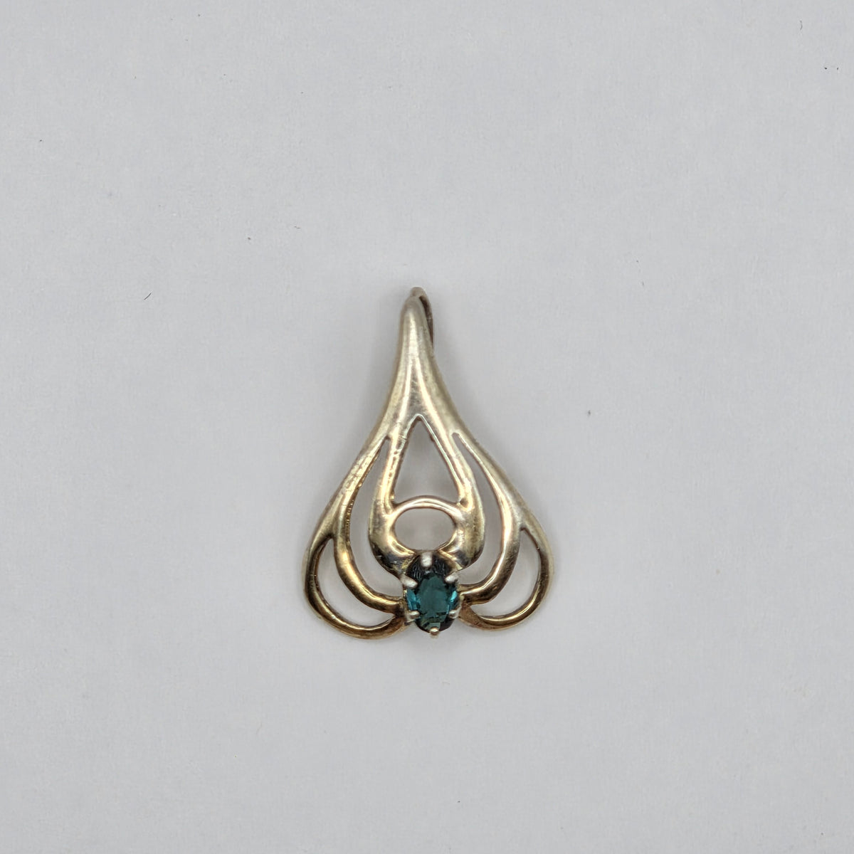 Sterling Silver 925 Aquamarine Pendant – Oval Blue Gemstone – 1.07g