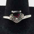 Trillian Cut Garnet 925 Sterling Silver Birthstone Ring Size 8.75