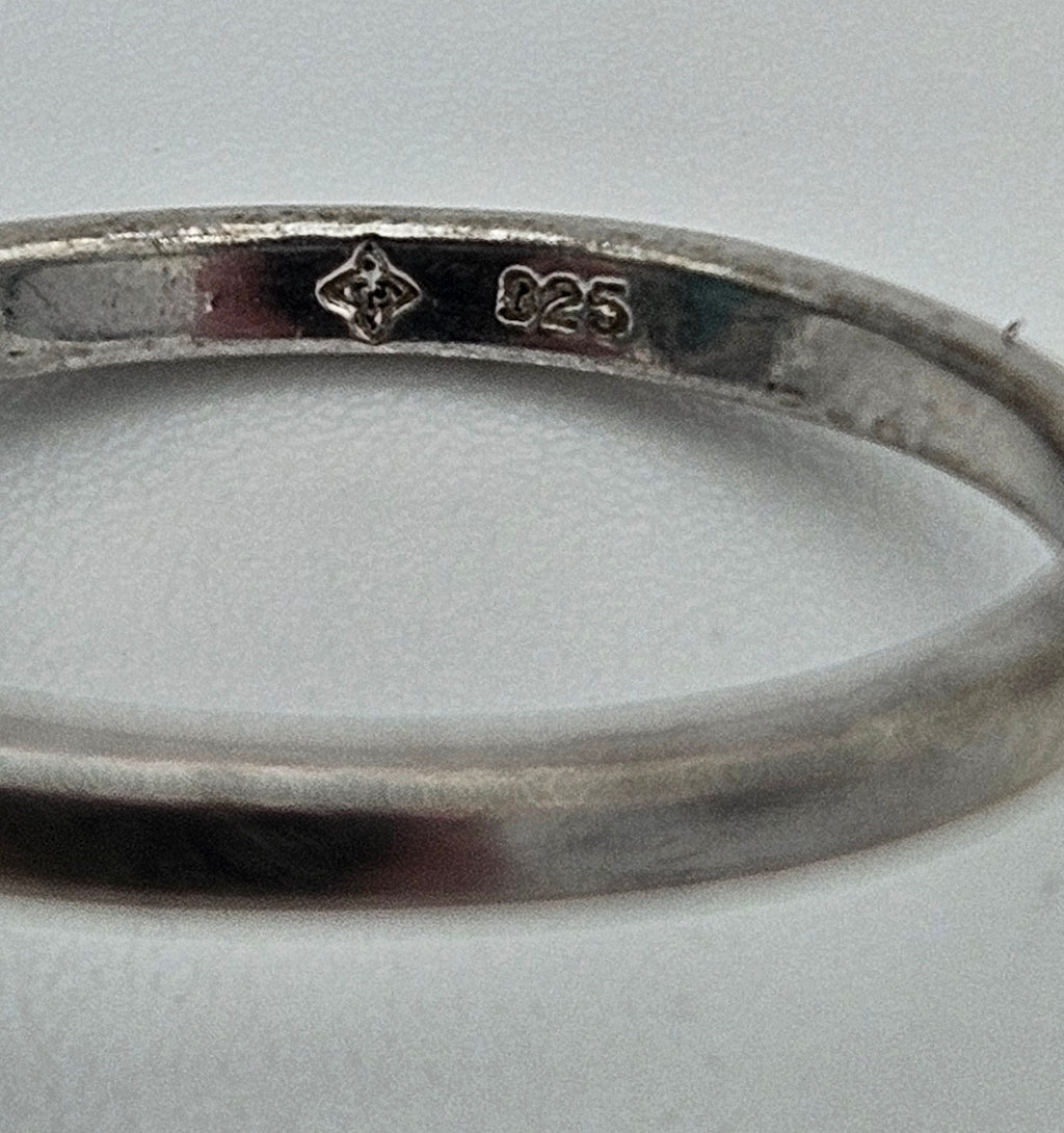 Turquoise 925 Sterling Silver Ring Size 8