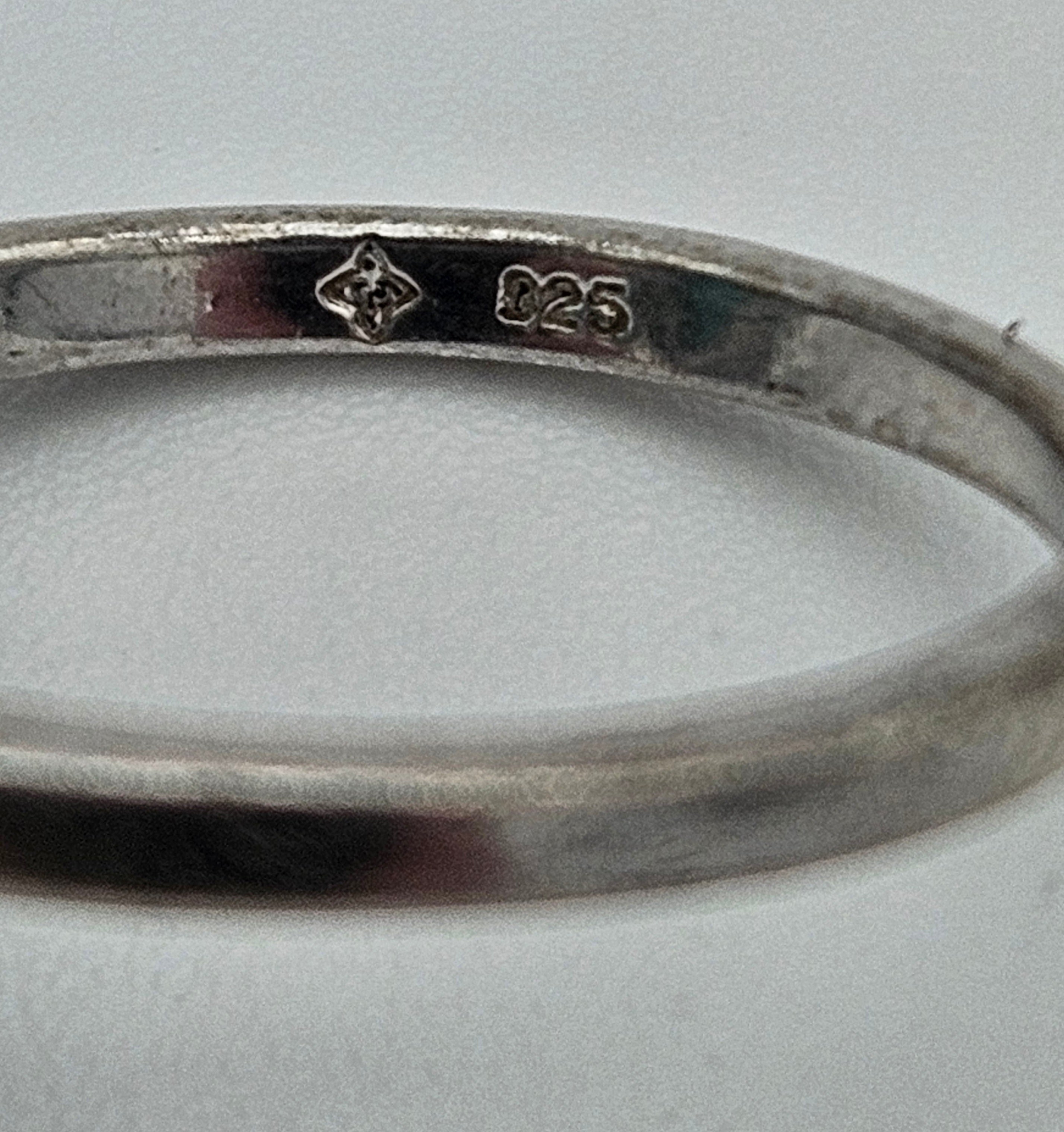 Turquoise 925 Sterling Silver Ring Size 8