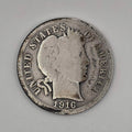 1916-S Barber Dime 90% Silver San Francisco Mint US Coin