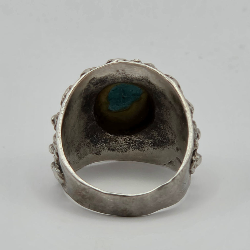 Vintage 925 Sterling Silver Turquoise Ring Size 7 7.23g Damaged Scrap Repair