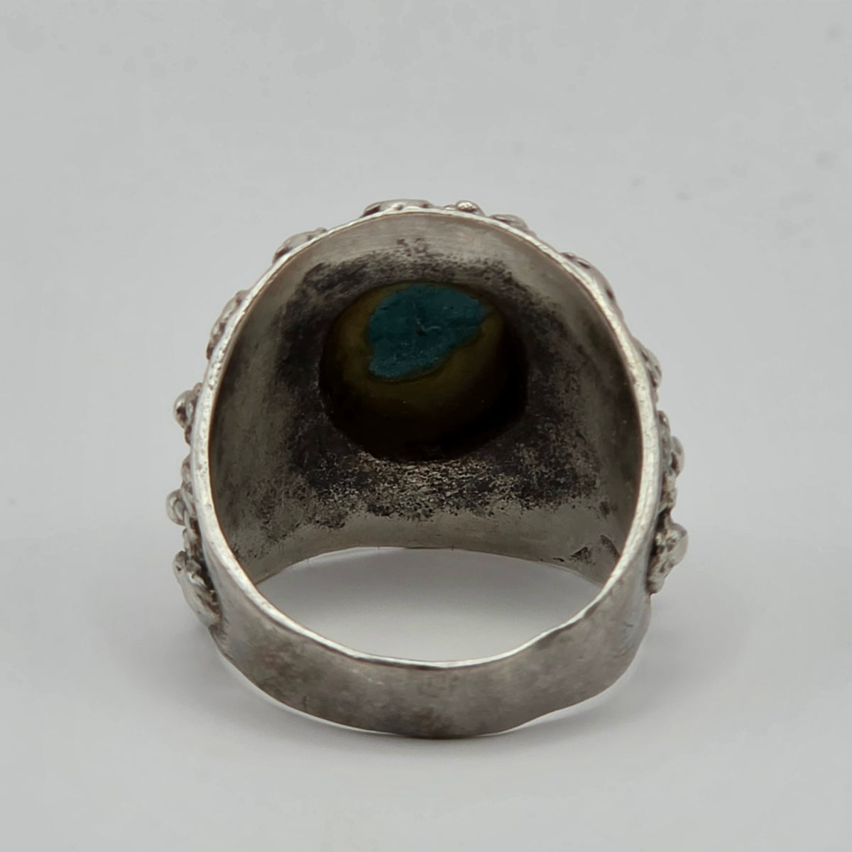 Vintage 925 Sterling Silver Turquoise Ring Size 7 7.23g Damaged Scrap Repair