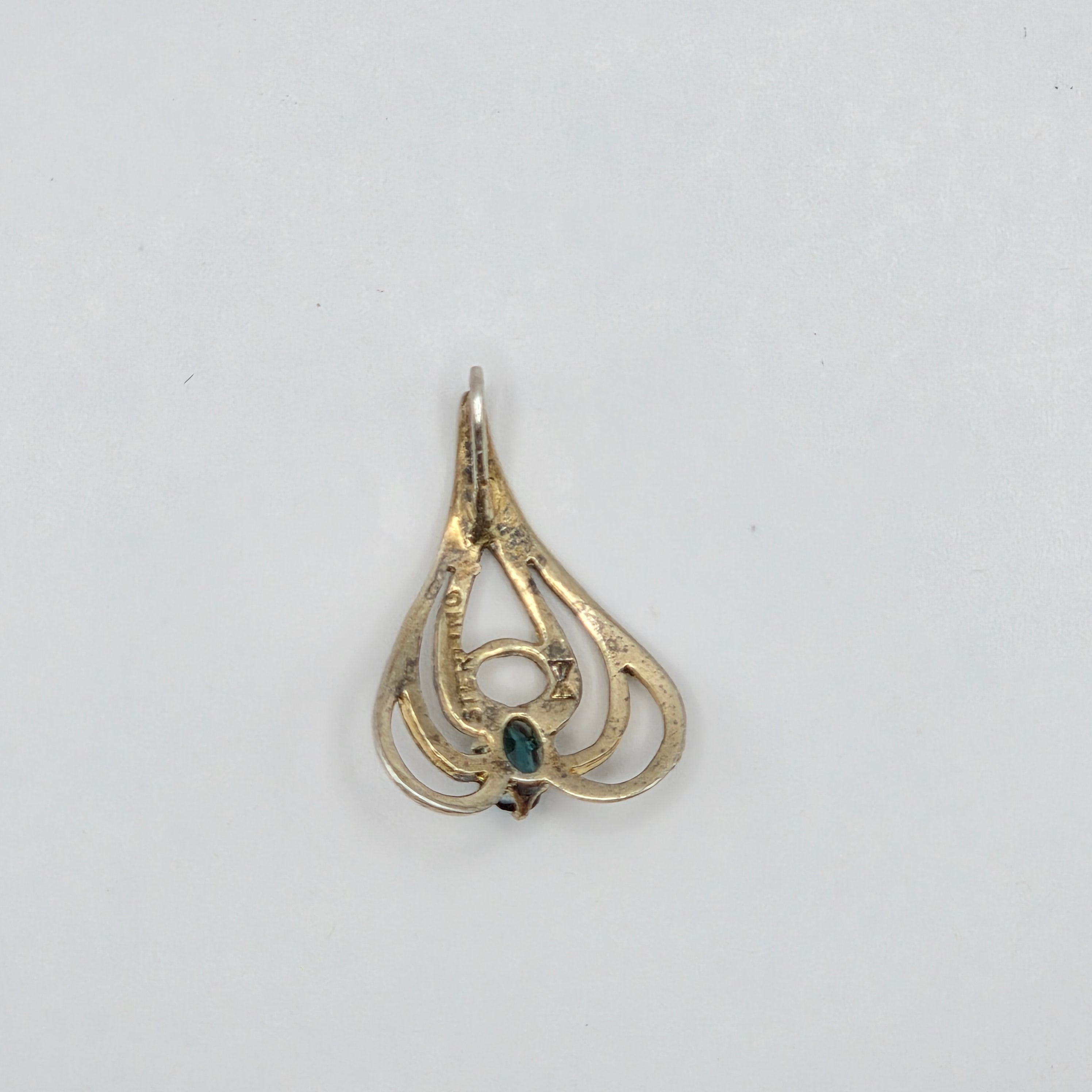 Sterling Silver 925 Aquamarine Pendant – Oval Blue Gemstone – 1.07g