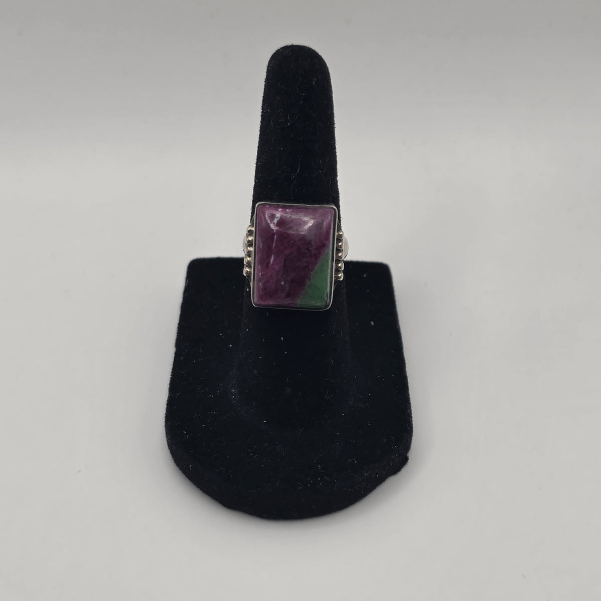 Vintage Ruby Zoisite Sterling Silver 925 Ring – Size 5 – 6.80g