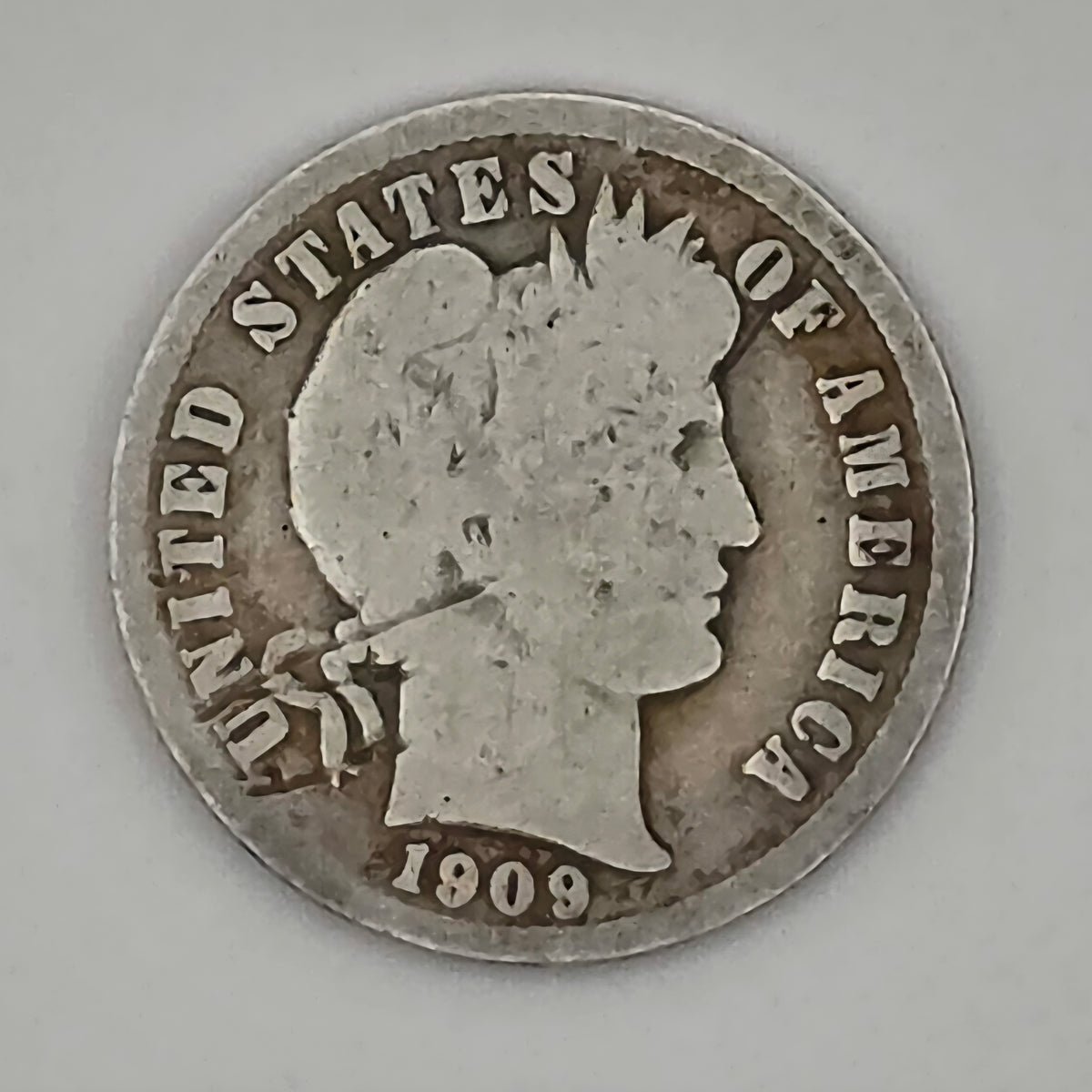 1909-D Barber Dime 90% Silver Denver Mint U.S. Coin