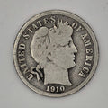 1910 Barber Dime 90% Silver Philadelphia Mint U.S. Coin