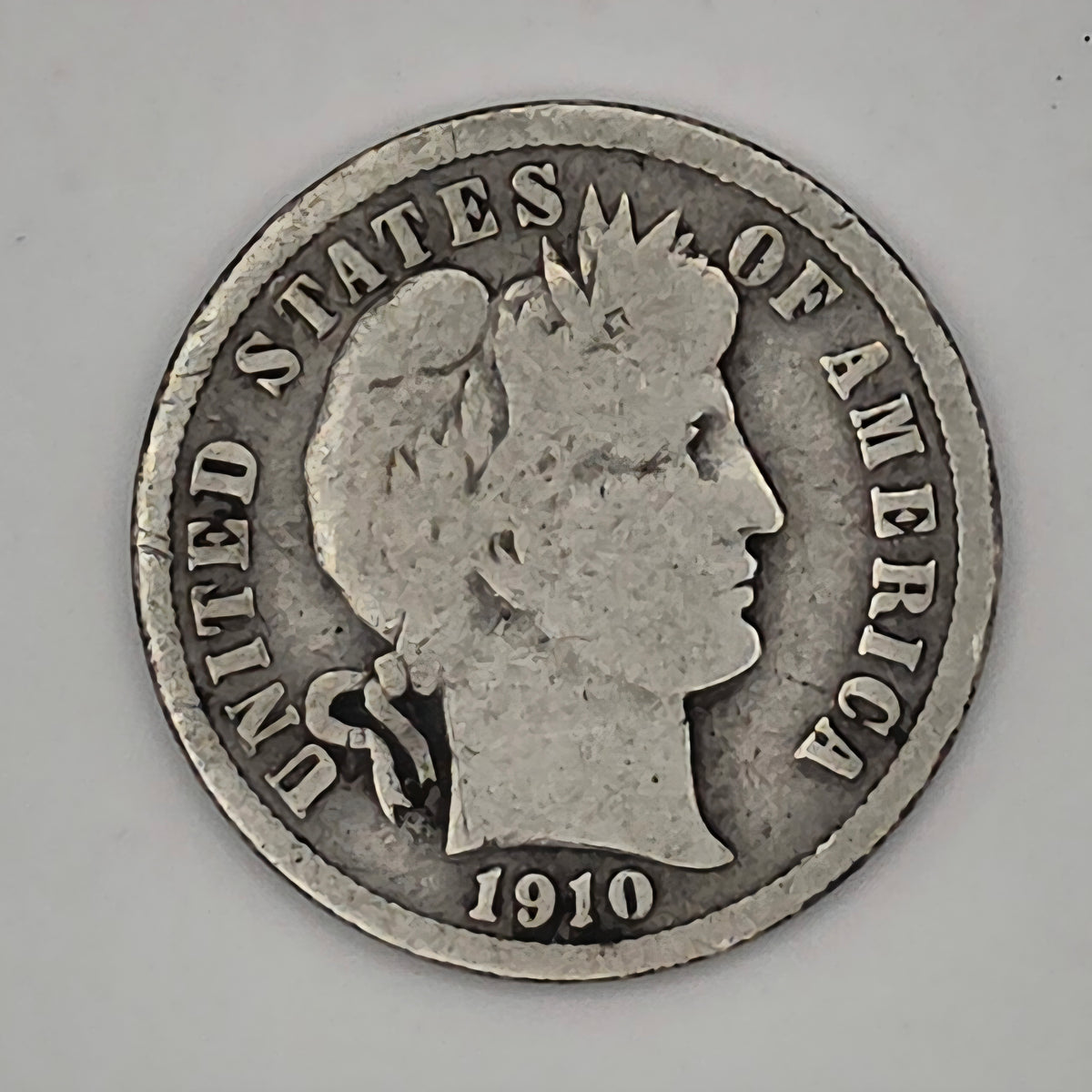 1910 Barber Dime 90% Silver Philadelphia Mint U.S. Coin