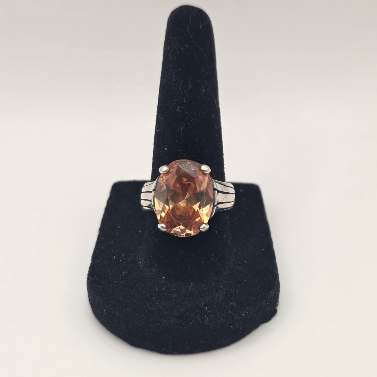 Silpada Sterling Silver Champagne CZ Statement Ring 925