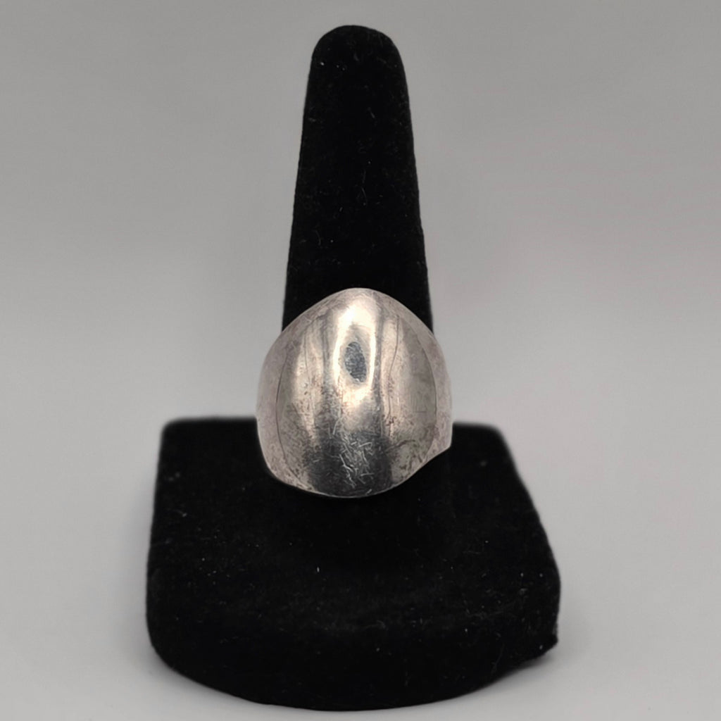 Vintage Taxco TF-55 Mexico 925 Sterling Silver Modernist Dome Ring Size 8 12g