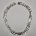 Vintage Mexico 925 Sterling Silver Bismarck Panther Mesh Choker Necklace 29.42g