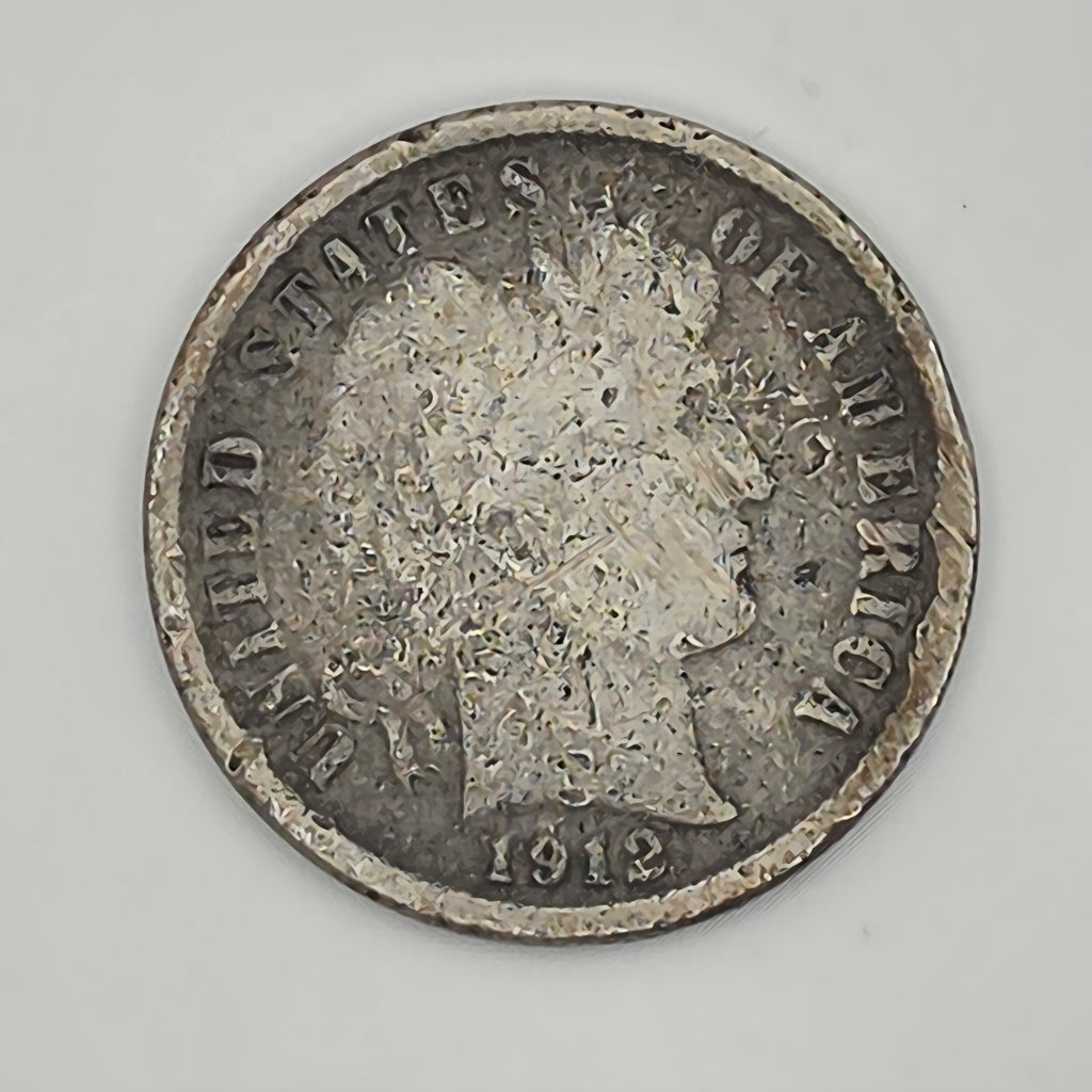 1912-D Barber Dime 90% Silver Denver Mint U.S. Coin