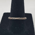 925 Sterling Silver Twisted Carved Band Ring