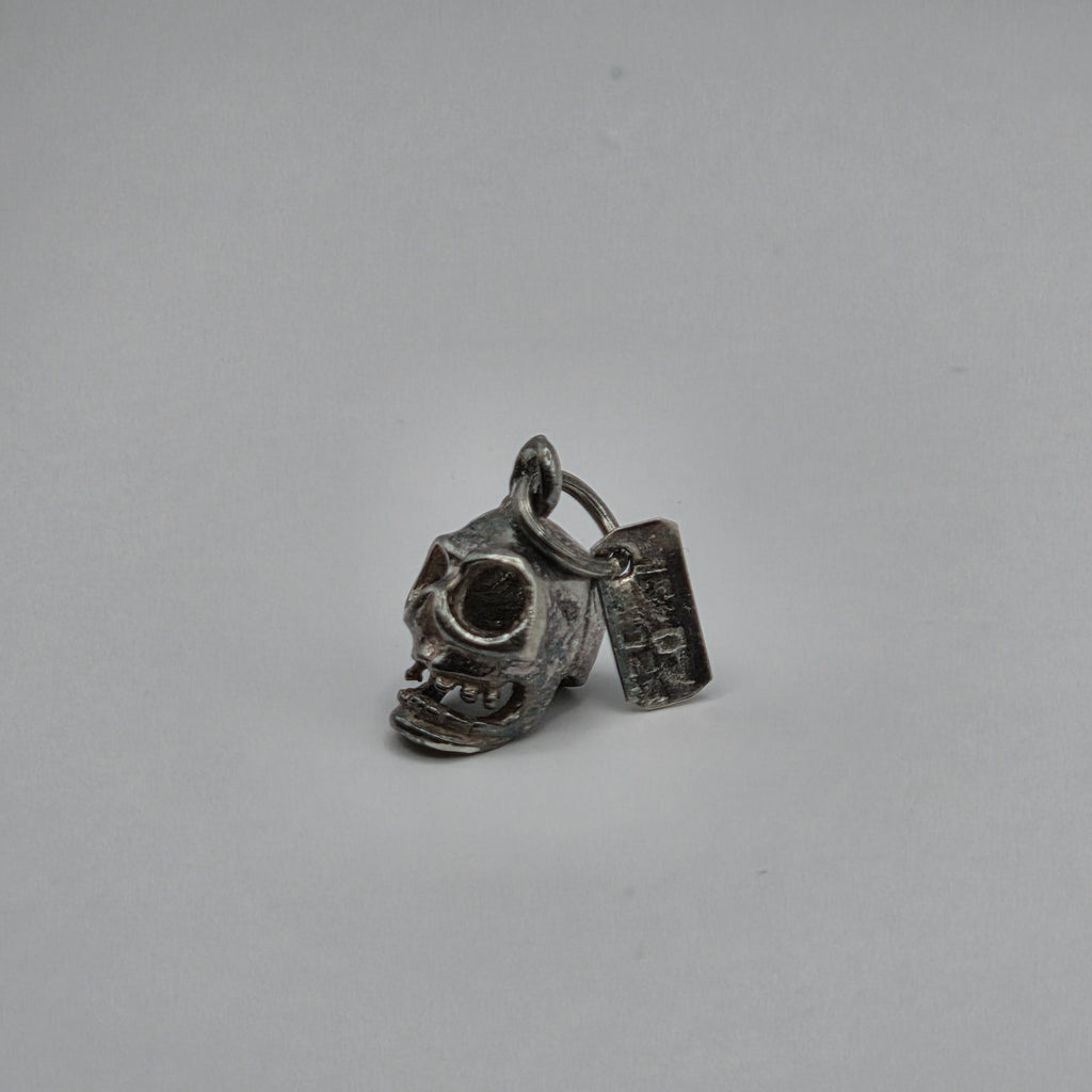 Vintage 925 Sterling Silver 3D Skull Charm Pendant
