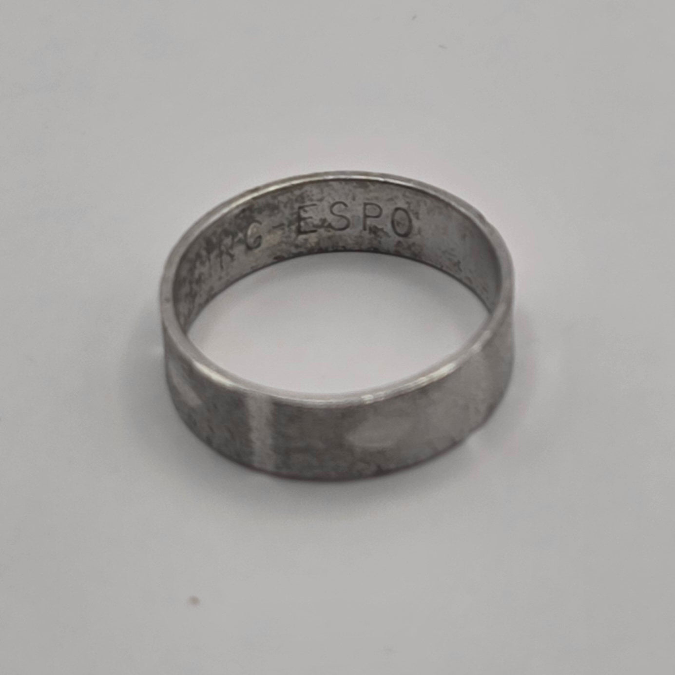 Vintage Joseph Esposito 925 Sterling Silver Stardust Textured Band Ring Size 5