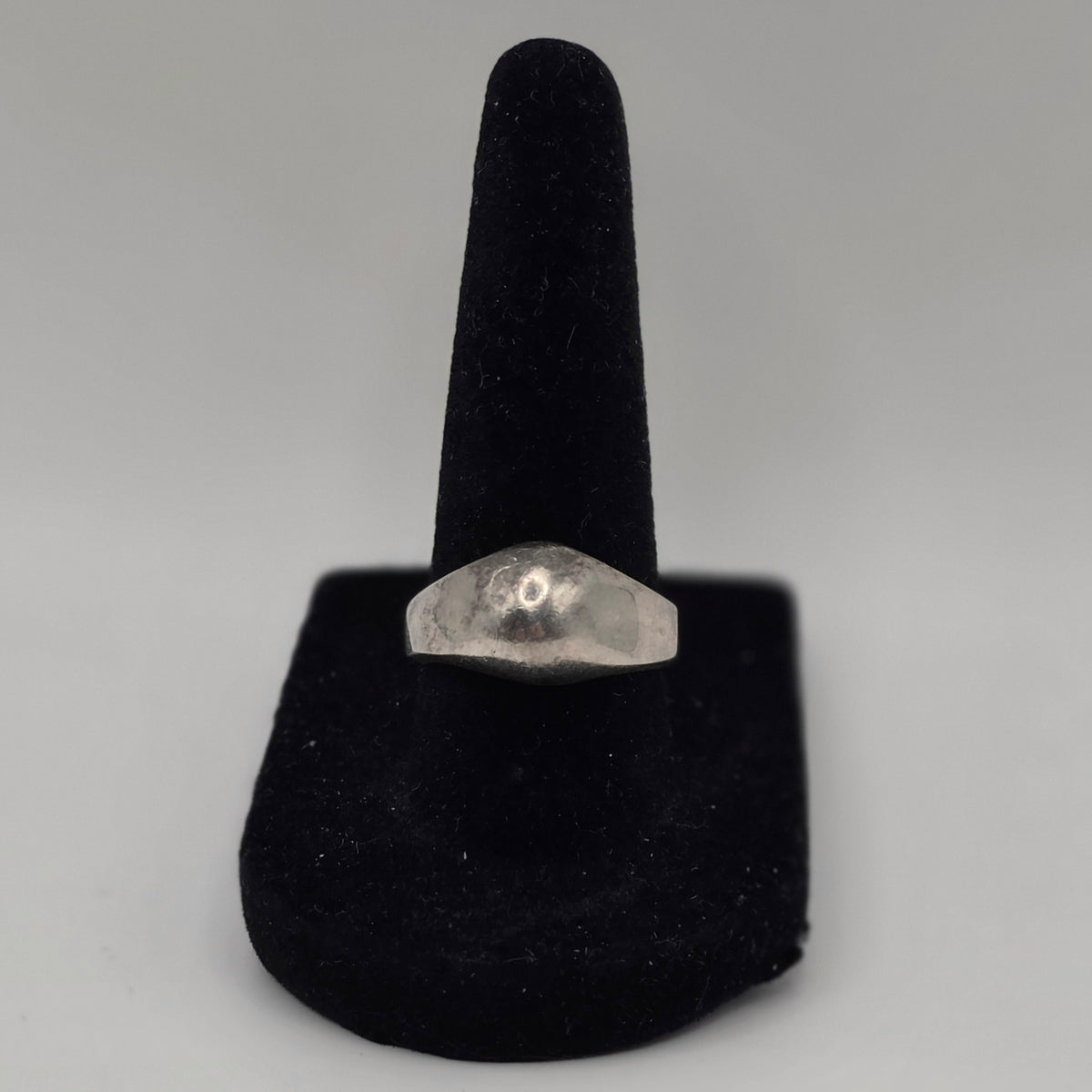 Vintage 1980s Taxco Mexico TF-05 925 Sterling Silver Modernist Ring Size 8 6.66g