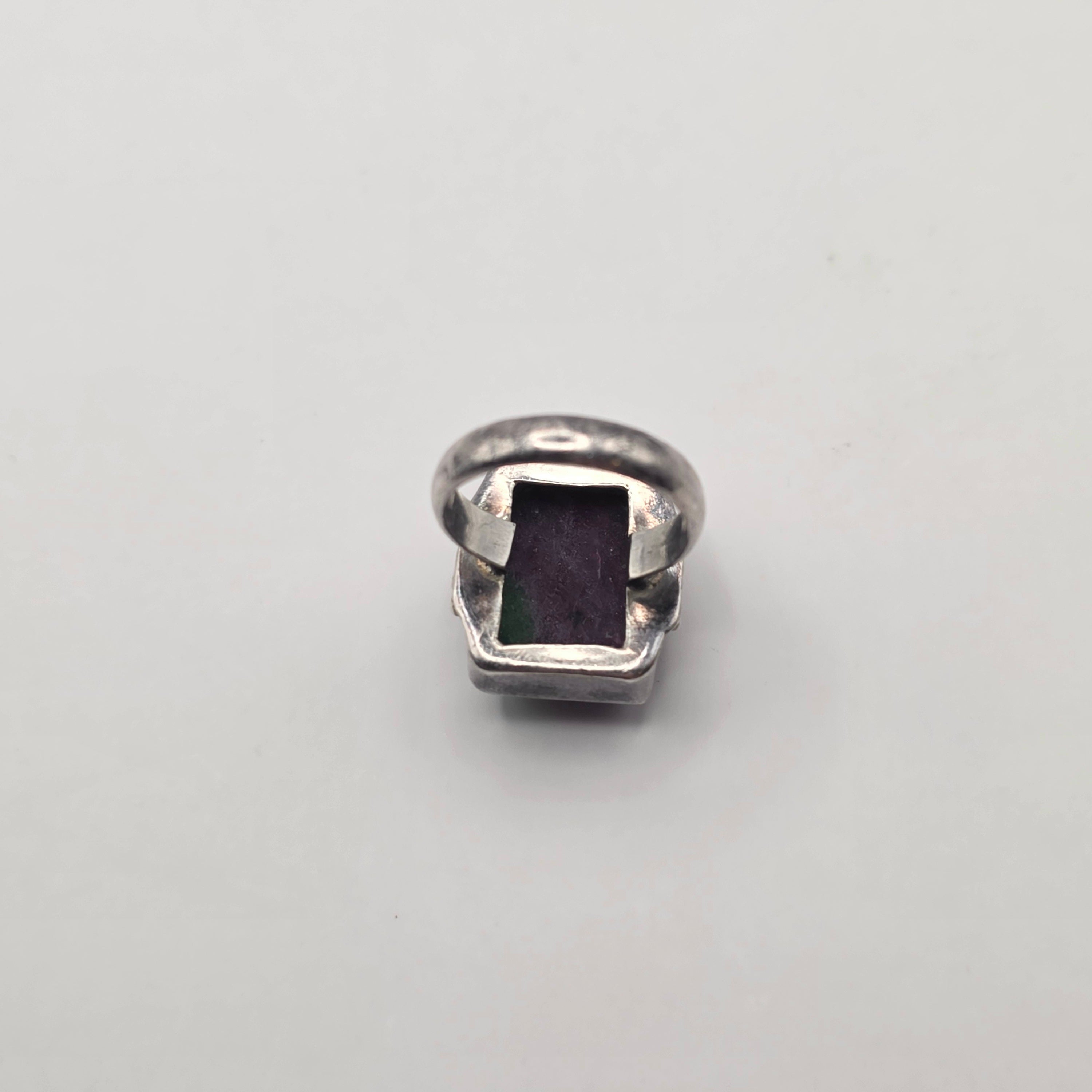 Vintage Ruby Zoisite Sterling Silver 925 Ring – Size 5 – 6.80g
