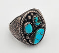 Scrap or Repair Sterling Silver 925 Heavy Ring Vintage Native American Turquoise