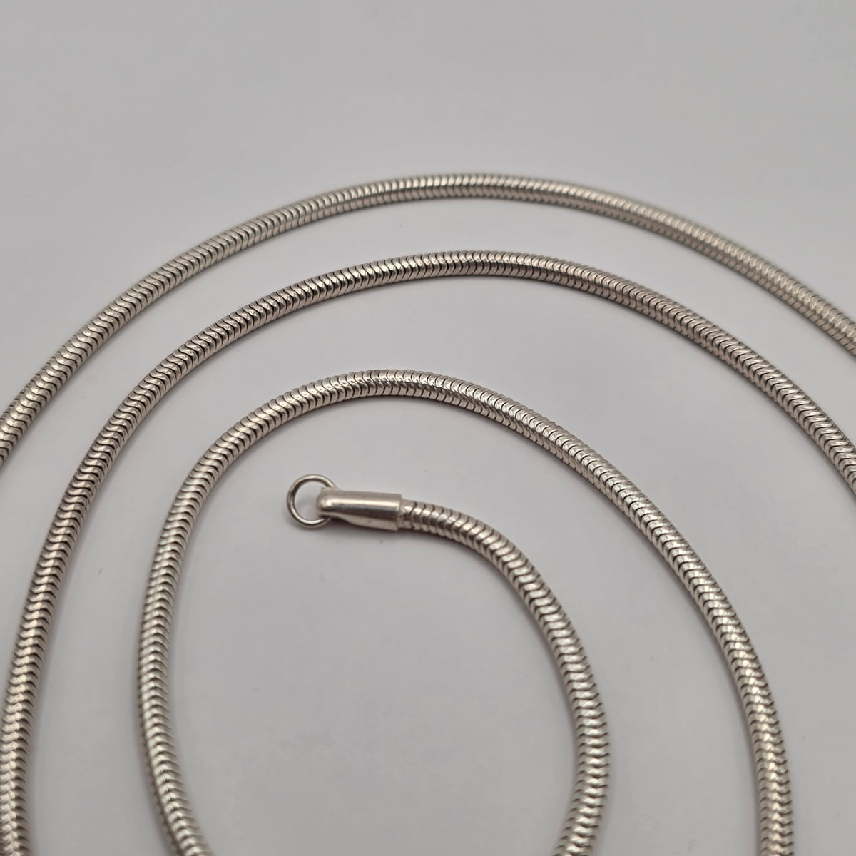925 Sterling Silver 30" Round Snake Chain Necklace 2.3mm Heavy 22.74g