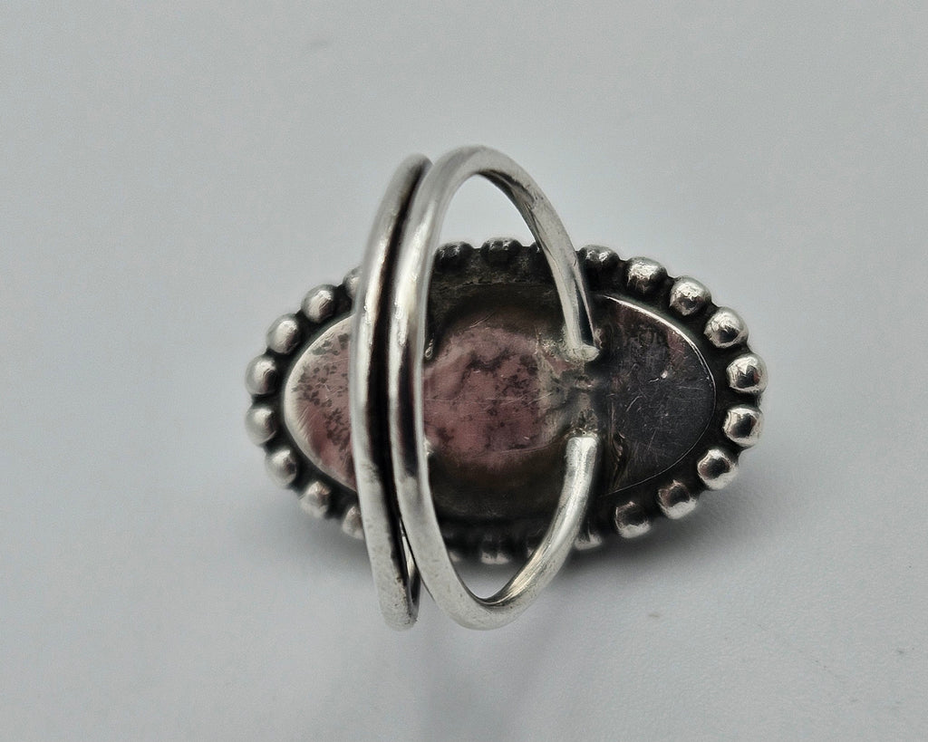 Malachite Sterling Silver 925 Vintage Navajo Ring Size 5