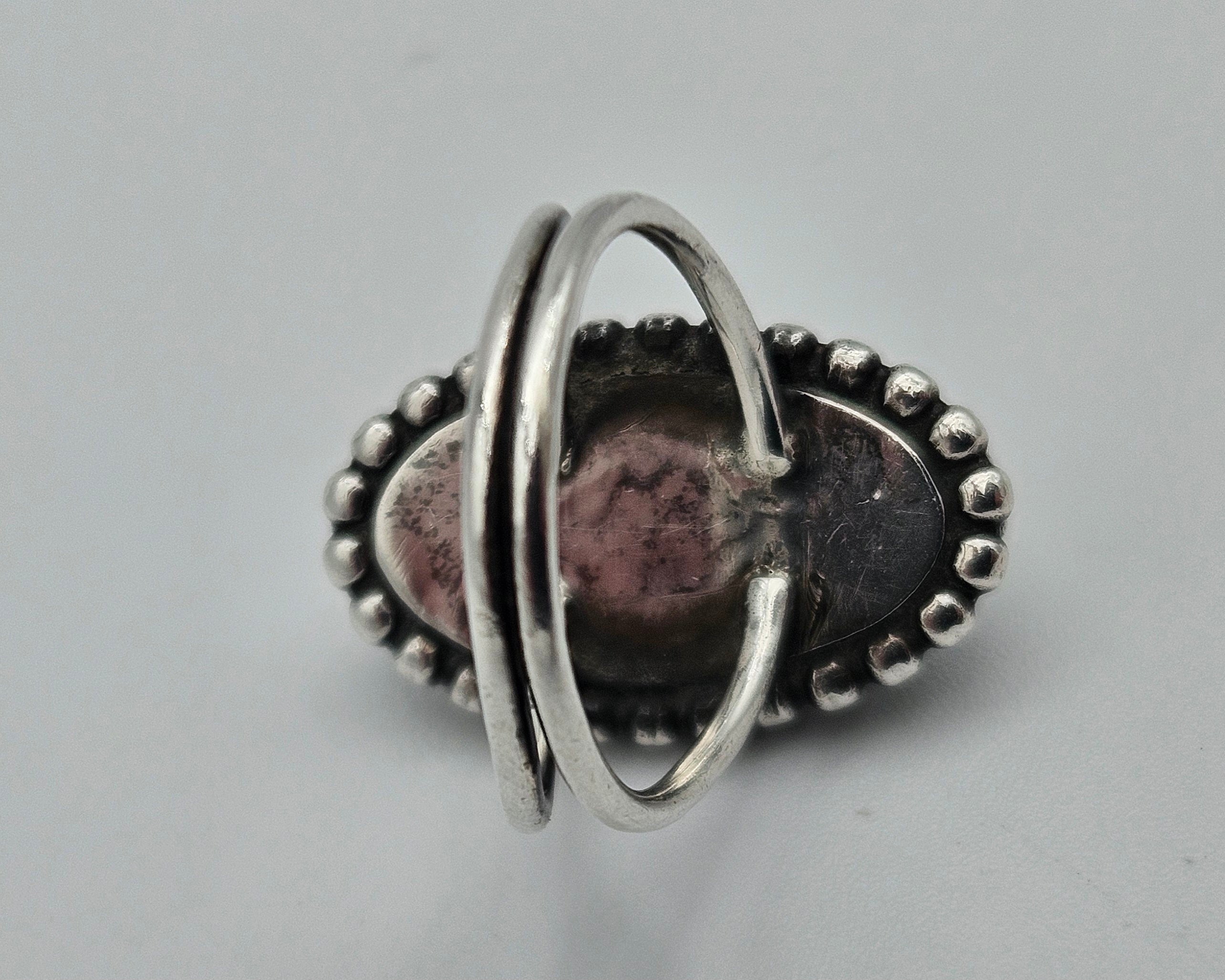 Malachite Sterling Silver 925 Vintage Navajo Ring Size 5