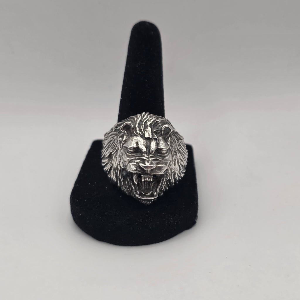 Lion Men's Ring Size 13.5 Heavy 925 Sterling Silver