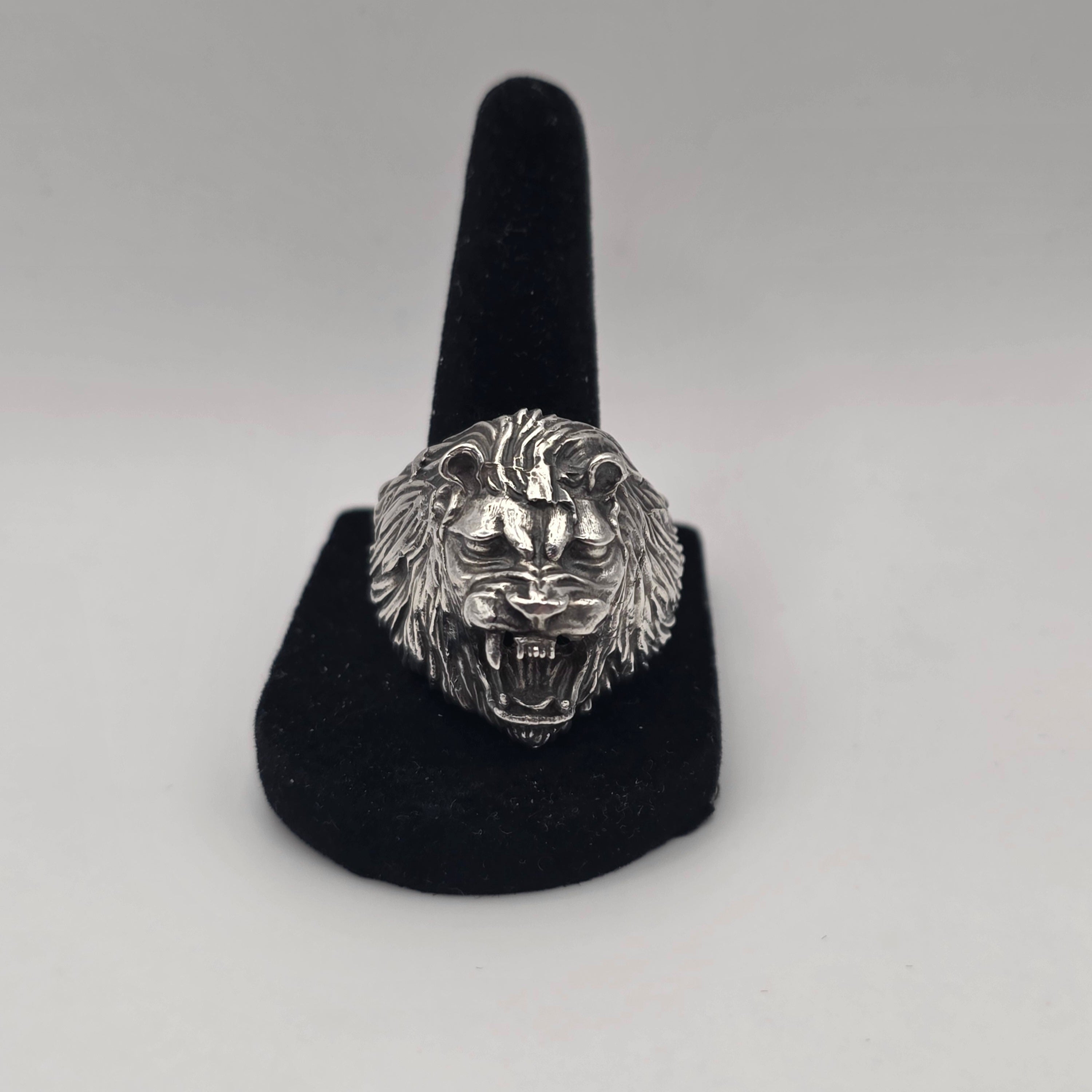 Lion Men's Ring Size 13.5 Heavy 925 Sterling Silver