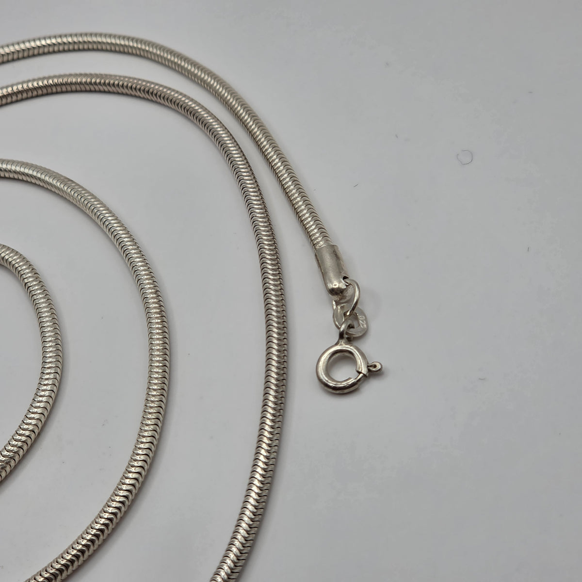 925 Sterling Silver 30" Round Snake Chain Necklace 2.3mm Heavy 22.74g