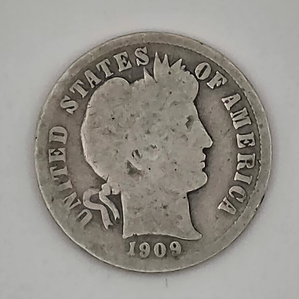 1909-O Barber Dime 90% Silver New Orleans Mint U.S. Coin