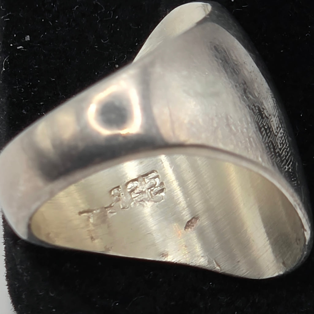 Vintage Taxco TF-55 Mexico 925 Sterling Silver Modernist Dome Ring Size 8 12g