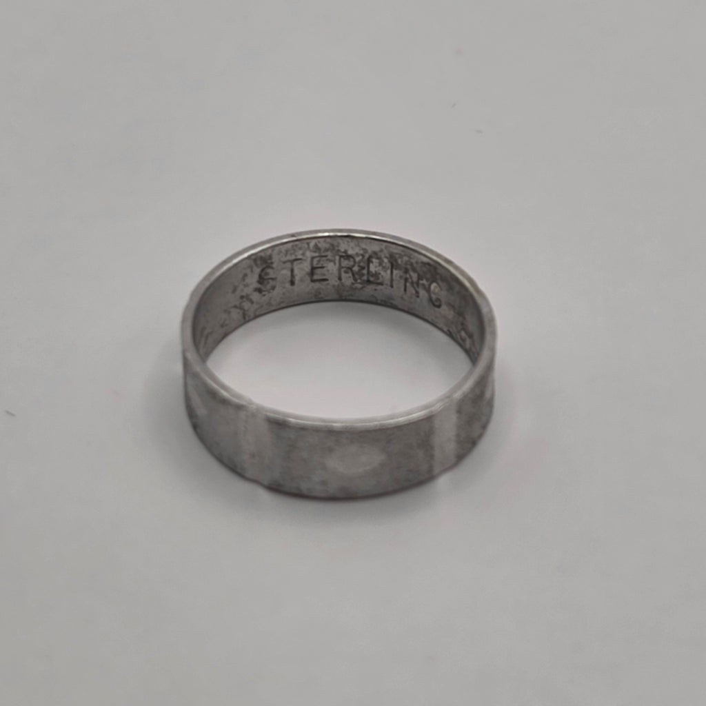 Vintage Joseph Esposito 925 Sterling Silver Stardust Textured Band Ring Size 5