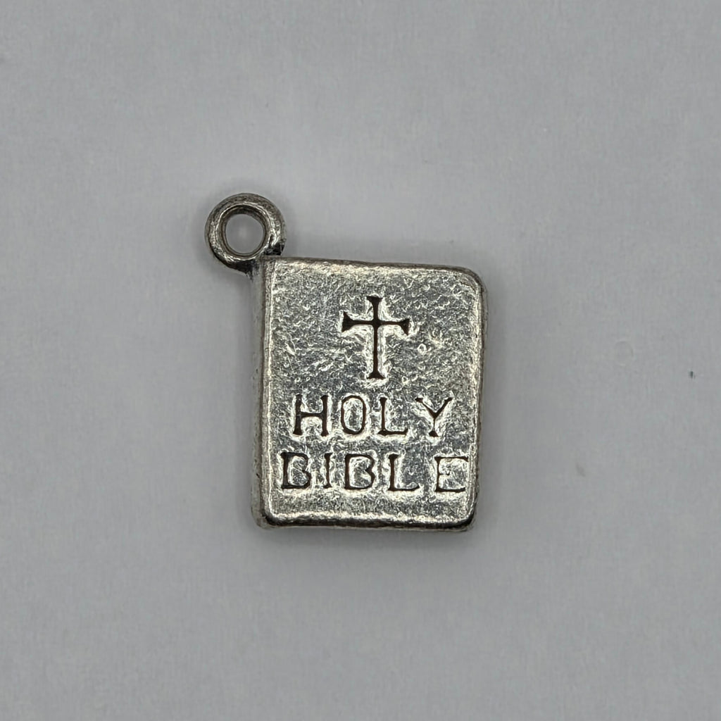 925 Sterling Silver Holy Bible Book Charm Pendant