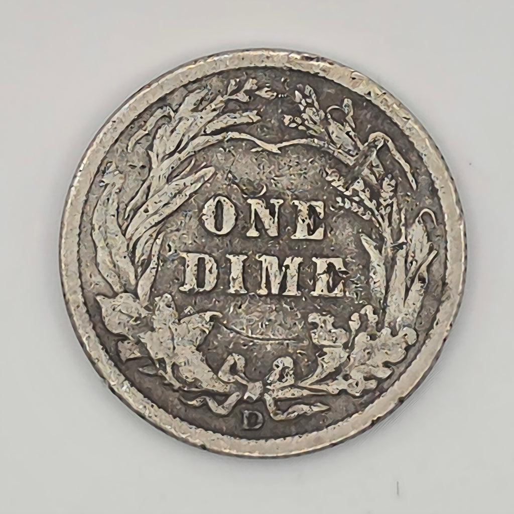 1912-D Barber Dime 90% Silver Denver Mint U.S. Coin