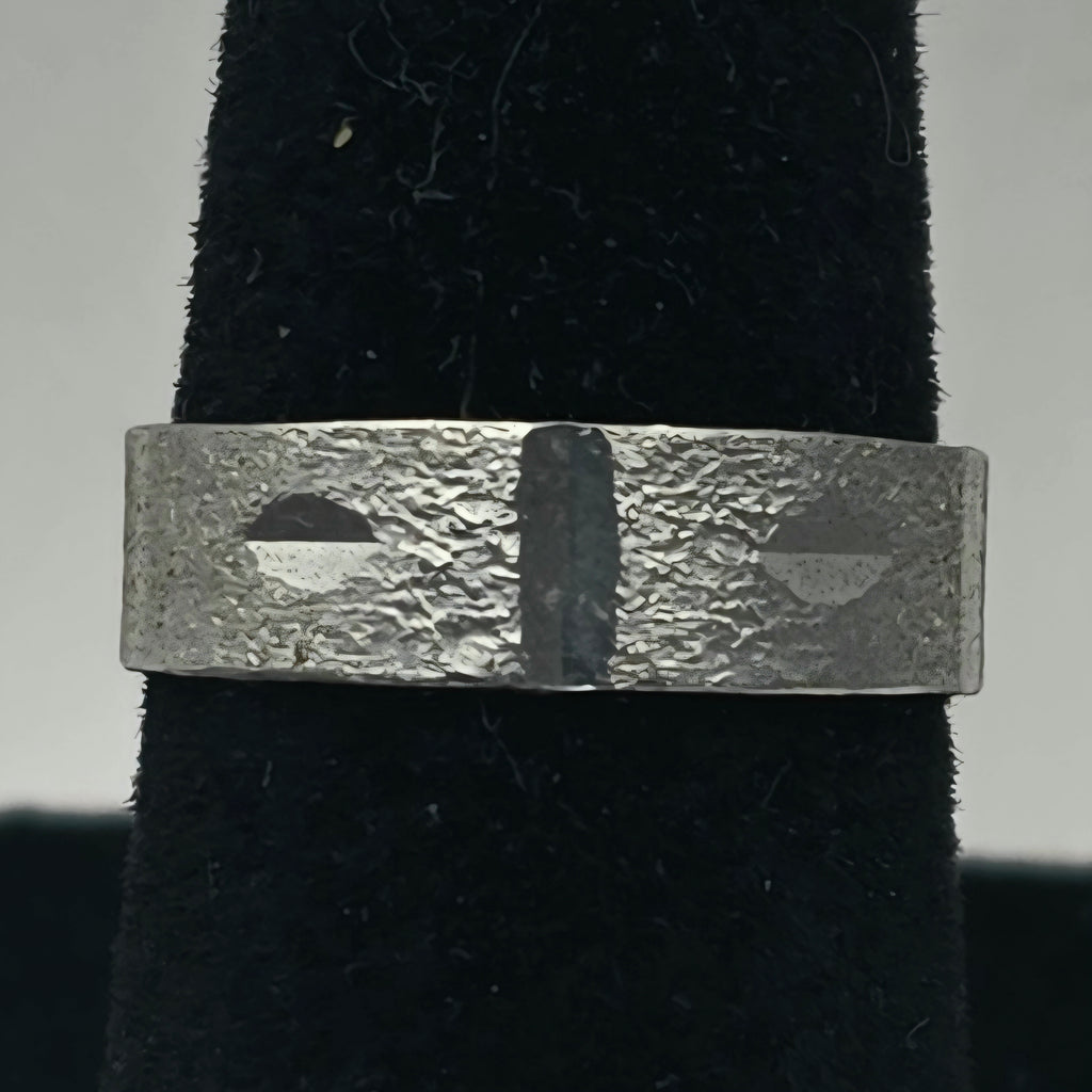 Vintage Joseph Esposito 925 Sterling Silver Stardust Textured Band Ring Size 5