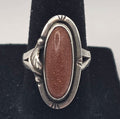 Goldstone Sterling Silver 925 Navajo Ring Size 7