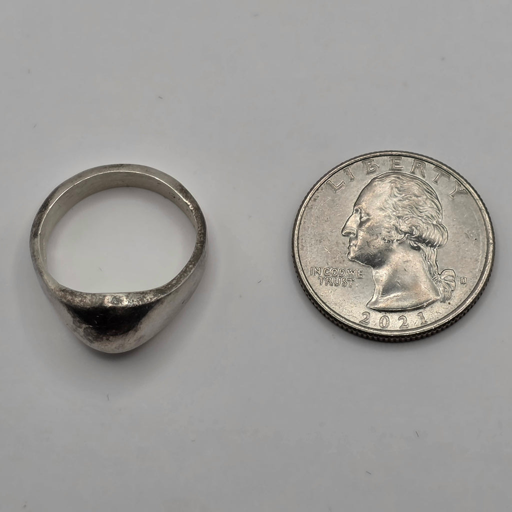 Vintage 1980s Taxco Mexico TF-05 925 Sterling Silver Modernist Ring Size 8 6.66g