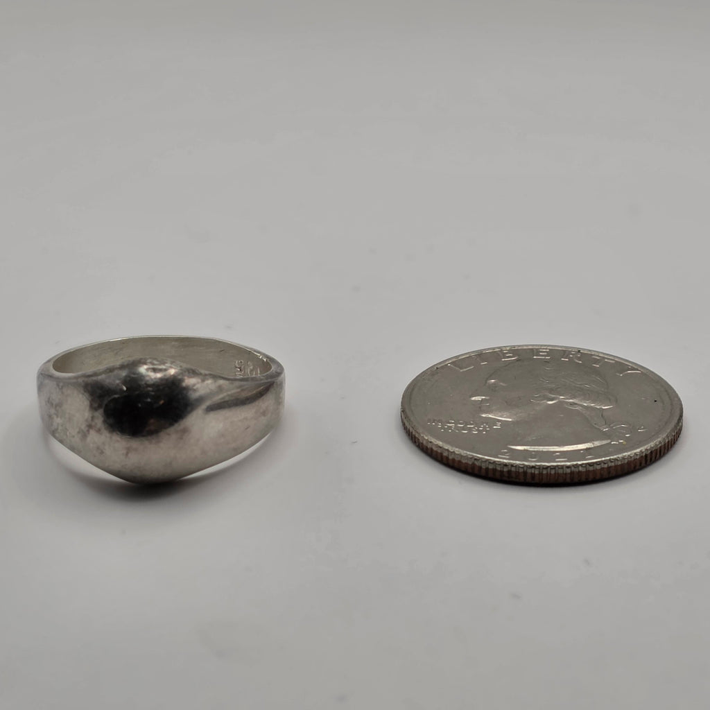 Vintage 1980s Taxco Mexico TF-05 925 Sterling Silver Modernist Ring Size 8 6.66g