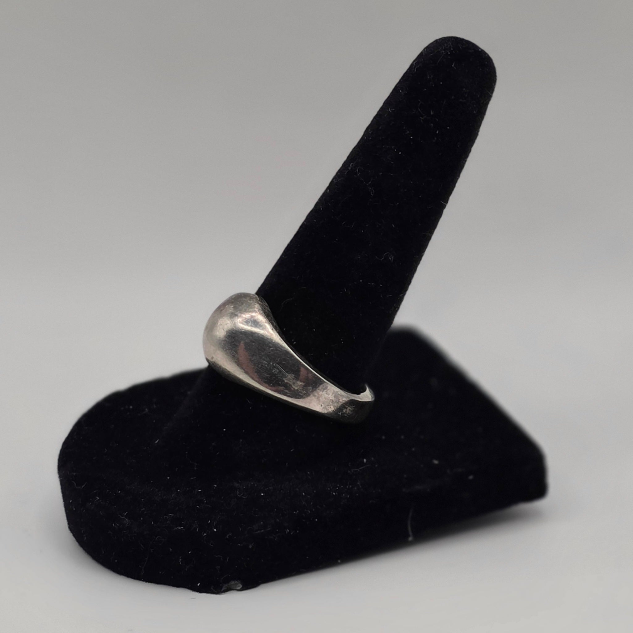 Vintage 1980s Taxco Mexico TF-05 925 Sterling Silver Modernist Ring Size 8 6.66g