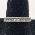 925 Sterling Silver CZ Eternity Band Ring Size 6 3mm Stackable 1.50g